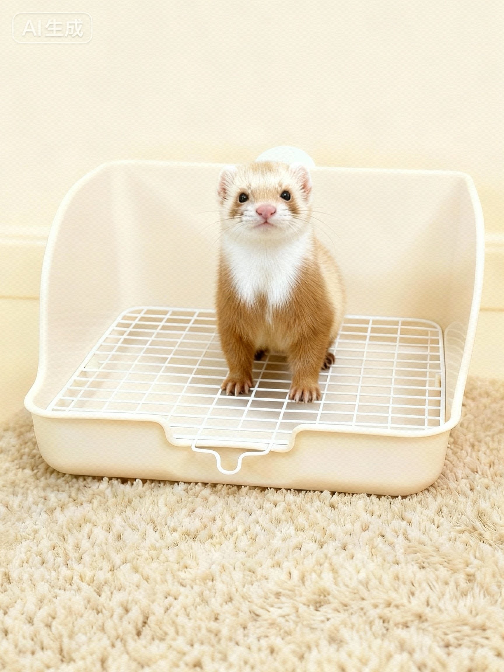 Small Pet Litter Box — For Ferrets, Rabbits, and Small Pets